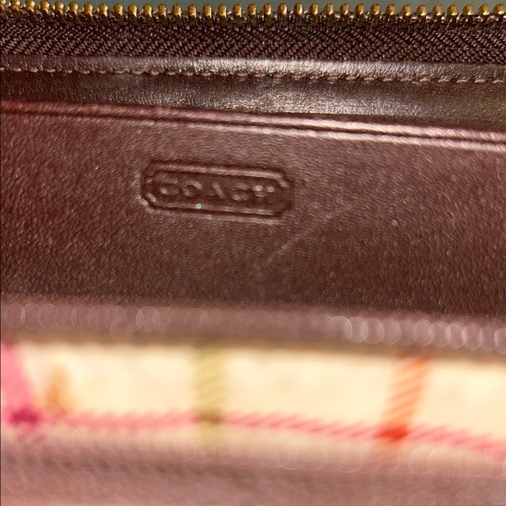 Coach Y2K Tan and Brown Signature Stripe Collection Tote /Wallet Set comes w/COA - Picture 11 of 16